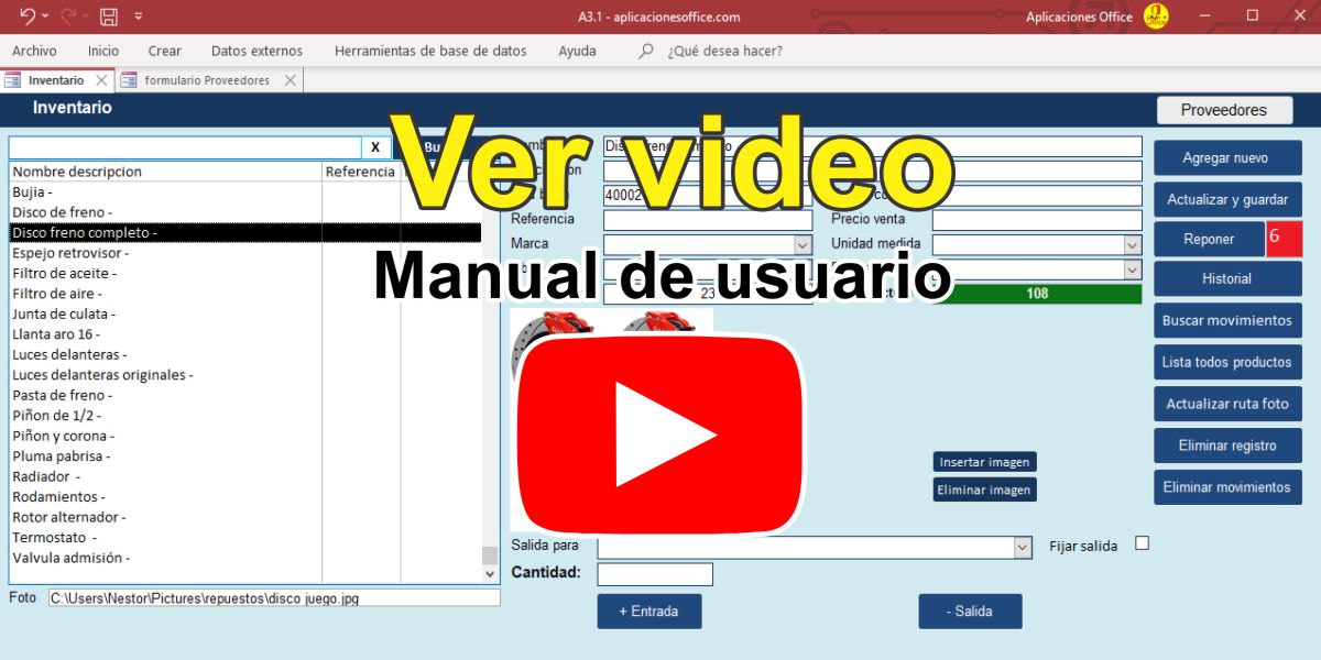 INVENTARIO CON FOTO Y LEE CODIGO DE BARRAS