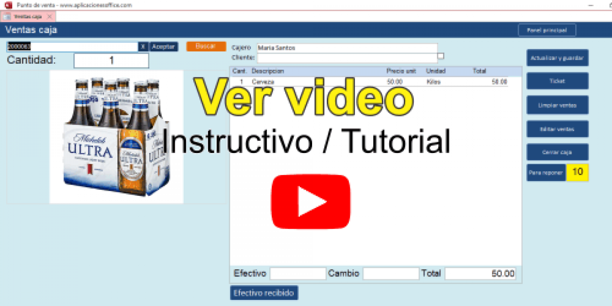 PUNTO DE VENTA CON LECTOR CODIGO BARRAS
